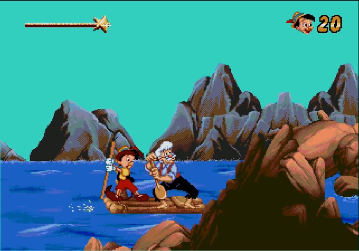 Pinocchio - геймплей игры Sega Mega Drive\Genesis